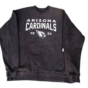 47Brand NFL Arizona Cardinals Sweatshirt‎ Men's Medium Dusted Jet Black NWT